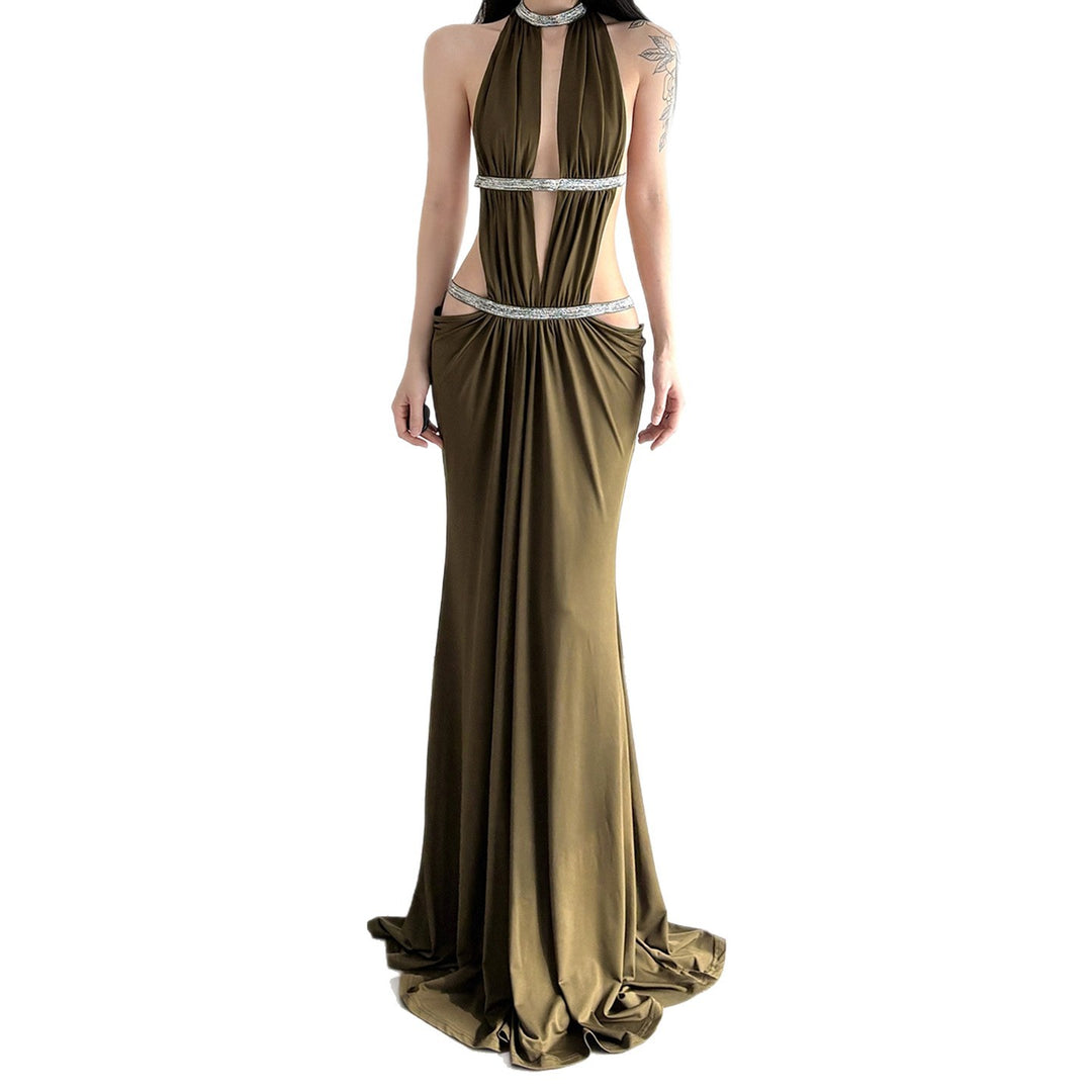 Damen Glamouröses Abendkleid mit raffinierten Cut-Outs und glitzernden Akzenten R&B