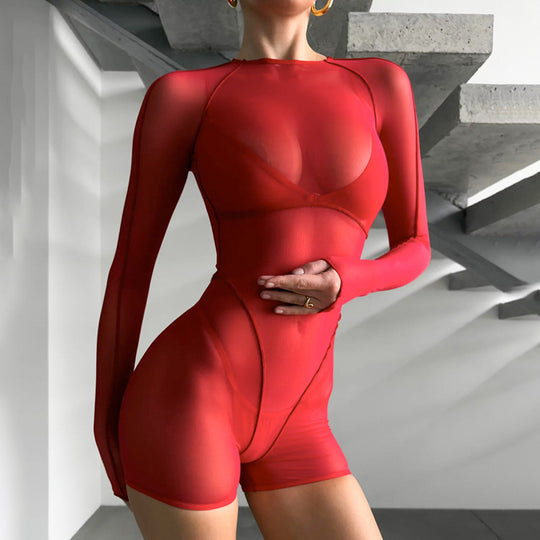 Damen Sportlicher Kompressionsanzug mit schickem Schlangenmuster und elastischem Schnitt R&B