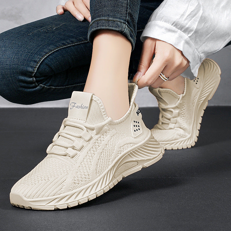 Damen nan atmungsaktive Strick-Sneaker mit gepolstertem Memory-Foam-Fußbett R&B