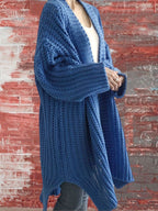 Damen Großer Strickcardigan mit offenem Schnitt und breiten Ärmeln R&B