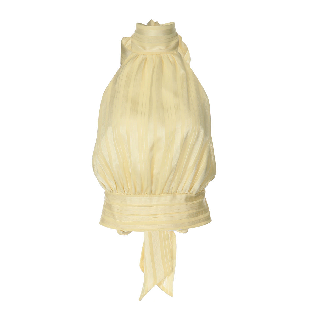 Damen Elegantes Haltertop mit Plisseeverarbeitung R&B