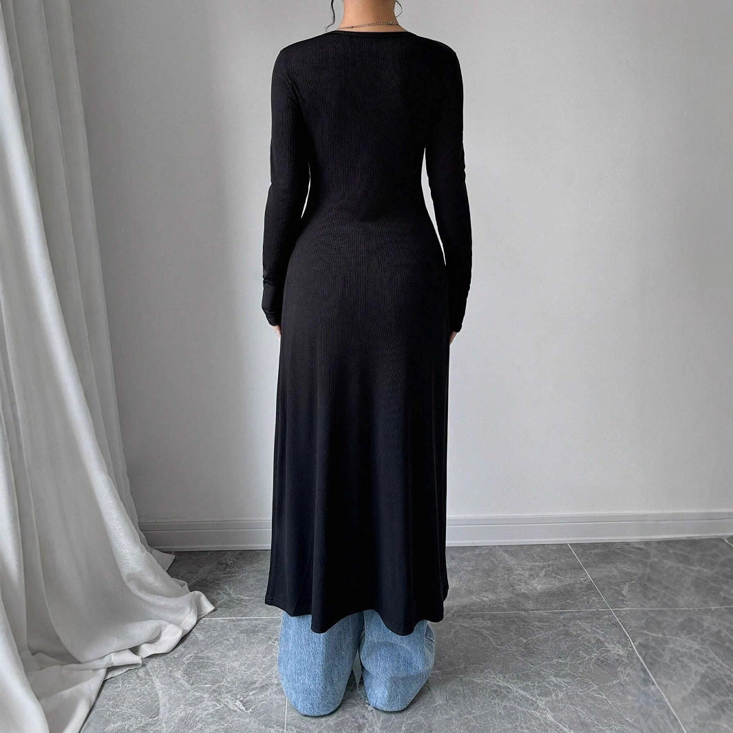 Damen Langarm-Knöpfen Cardigan R&B
