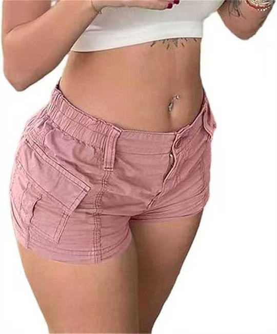 Damen Cargo-Shorts mit praktischen Taschen und elastischem Bund R&B