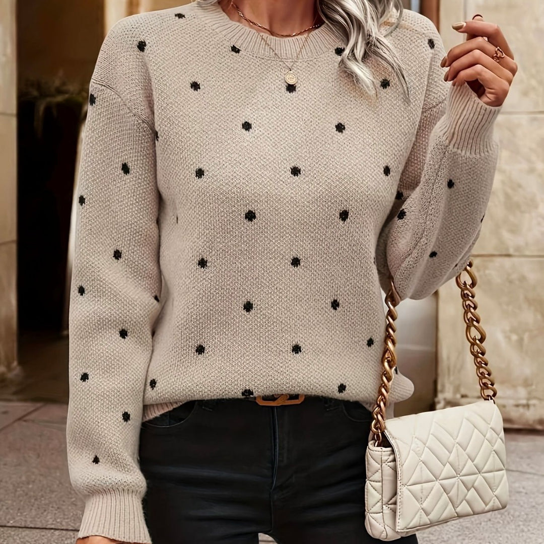 Damen Pullover mit strukturiertem Punktdesign R&B