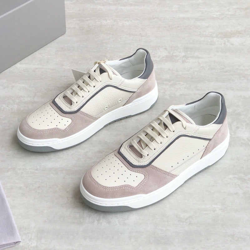 Damen Sportliche Leder Sneakers mit modischem Design und atmungsaktiver Oberflächenstruktur R&B