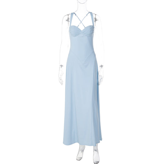 Damen Elegantes Maxikleid mit raffinierten Trägerdetails und schmeichelndem Schnitt R&B