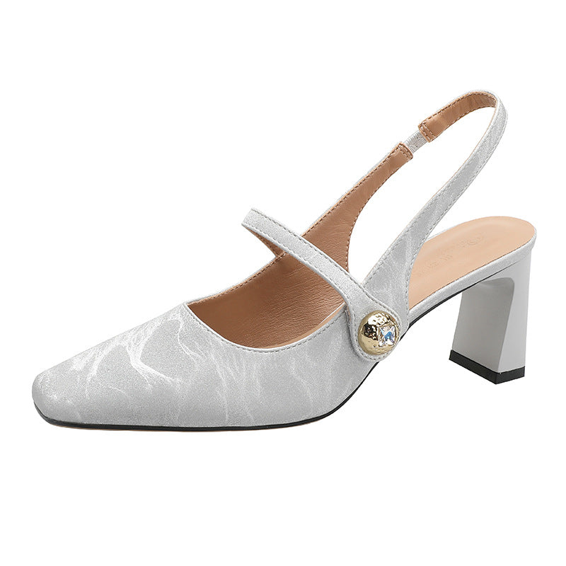 Damen Slingback-Pumps mit eleganter Schnallenverzierung