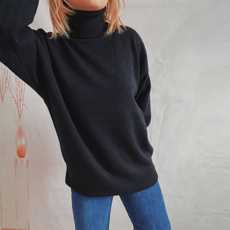 R&B | Einfarbiger Warmer Strickpullover Für Alltag