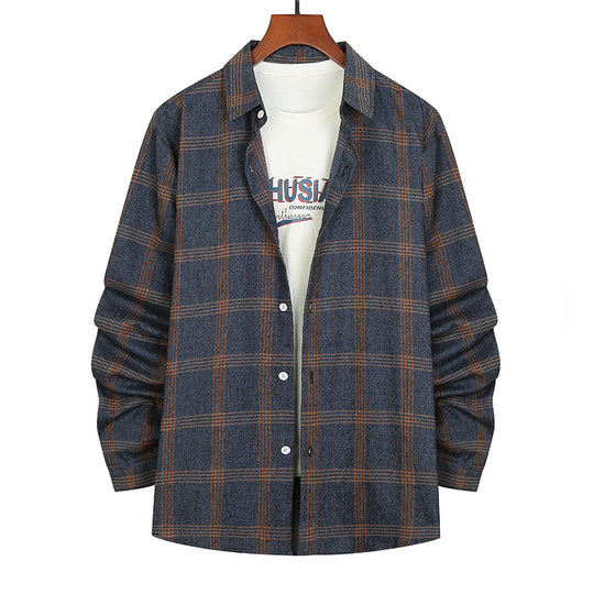Herren Flanellhemd mit modernem Karomuster und bequemer Passform R&B