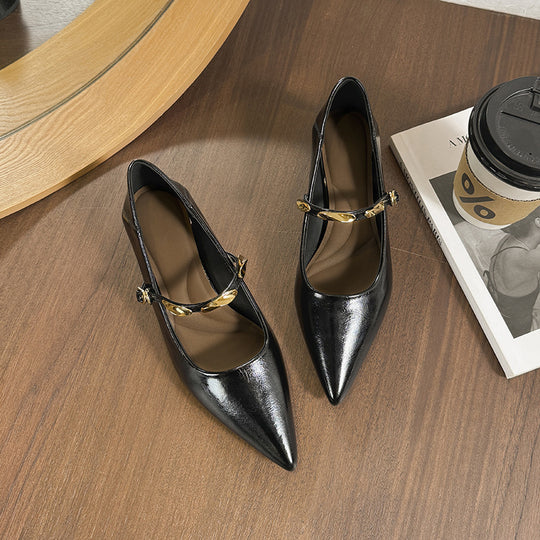 Damen Elegante Pumps mit modischem Riemen und komfortablem Blockabsatz R&B