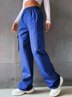 Damen Cargo-Hose mit Seitentaschen und elastischem Bund R&B