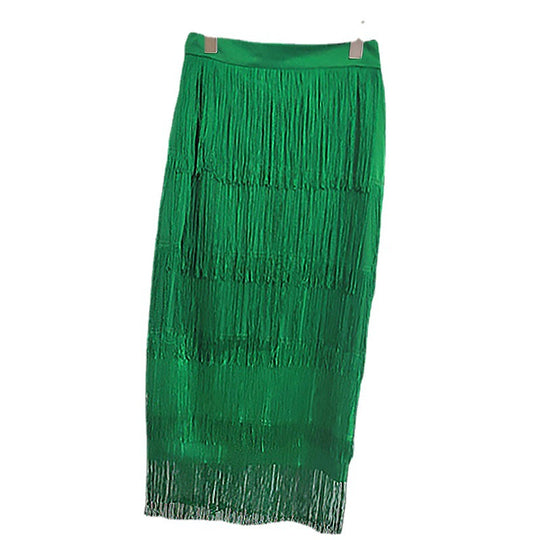 Damen eleganter Fransenrock R&B