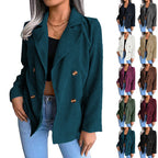 Damen Cord-Jacke mit doppelter Knopfleiste und modernem Schnitt R&B