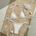 Damen Triangel-Bikini Set mit floralen Akzenten
