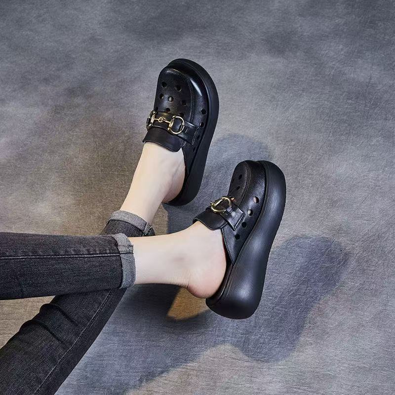 Damen Modische Clogs mit elegantem Schnallen-Design R&B