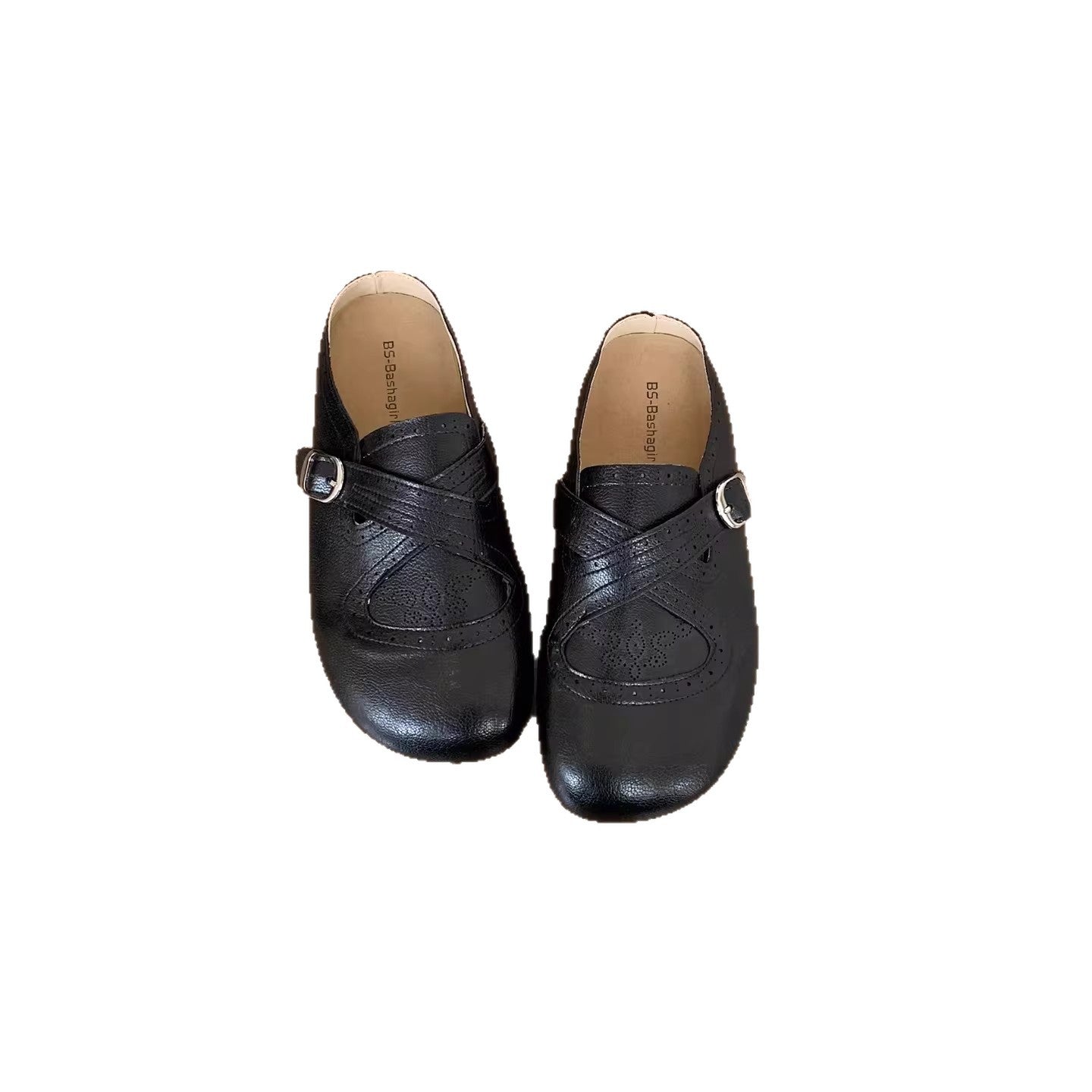 Damen Mokassins mit floralem Schnallenakzent und hochwertigem Leder R&B