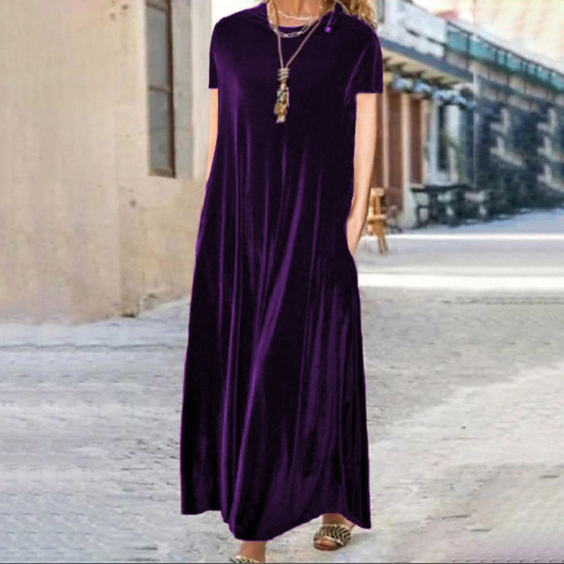 Damen Maxikleid mit elegantem Schnitt und Taschen R&B