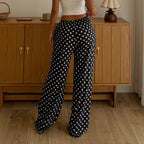 Damen Weite Hose im Polka-Punkte-Design R&B