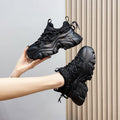 Damen Chunky Lauf-Sneaker mit innovativem Materialmix und rutschfester Sohle R&B