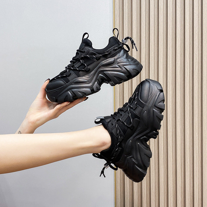 Damen Chunky Lauf-Sneaker mit innovativem Materialmix und rutschfester Sohle R&B