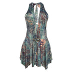 Damen Strandkleid mit halblangem Schnitt und elegantem BindR&Band R&B