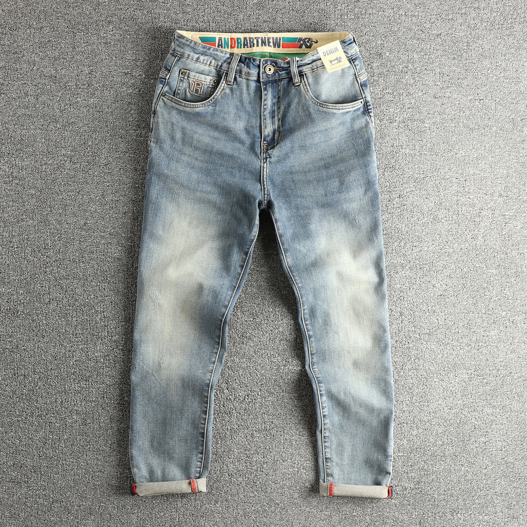 Damen Slim-Fit Jeans mit modischem Destroyed-Look und praktischem Umschlag R&B