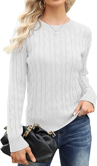 Damen klassischer Strickpullover mit Zopfdesign R&B