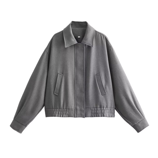 Damen komfortable Oversize-Jacke mit praktischen Taschen R&B