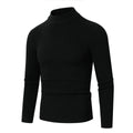 Herren eleganter Rollkragenpullover mit feiner Rippstruktur R&B
