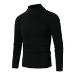 Herren eleganter Rollkragenpullover mit feiner Rippstruktur R&B