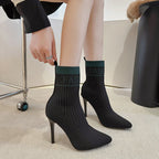 Damen Strumpfstiefel mit elegantem Design und hohem Absatz R&B