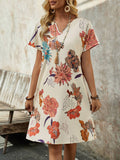 Damen leichtes Freizeitkleid mit floralem Design R&B