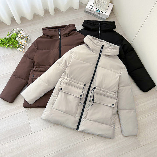 Damen isolierte Parkajacke mit verstellbarem Taillenzug und praktischen Taschen R&B