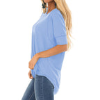 Damen T-Shirt mit modernem Leopardenmuster und lockerer Passform R&B