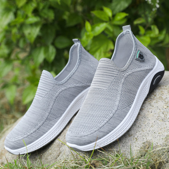 Damen Bequeme Slip-On Sneakers mit atmungsaktiver Mesh-Oberfläche und flexibler Sohle R&B