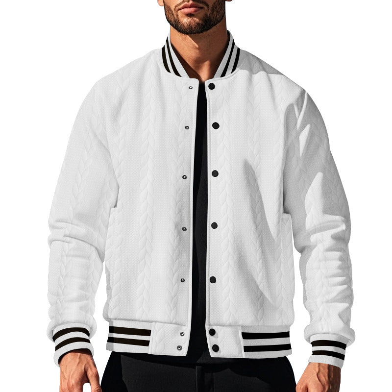 Herren lässige Bomberjacke mit strukturiertem Design R&B