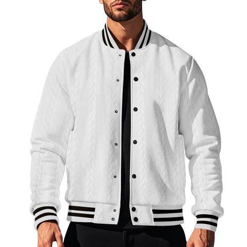 Herren lässige Bomberjacke mit strukturiertem Design R&B