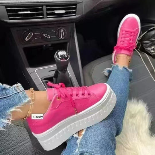 Damen Plateau Sneakers mit elastischem Obermaterial und modischen Applikationen R&B