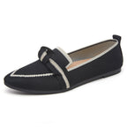 Damen bequeme Slip-On Mokassins mit modischen Details R&B