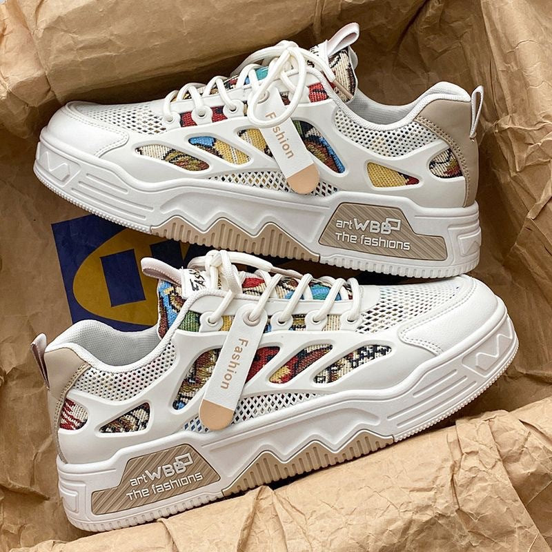 Damen Sportliche Sneakers mit atmungsaktivem Mesh-Obermaterial und flexibler Sohle R&B