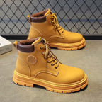 Damen robuste und stylische Stiefeletten aus robustem Leder