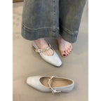 Damen Elegante und modische Ballerinas mit dekorativer Schnalle R&B