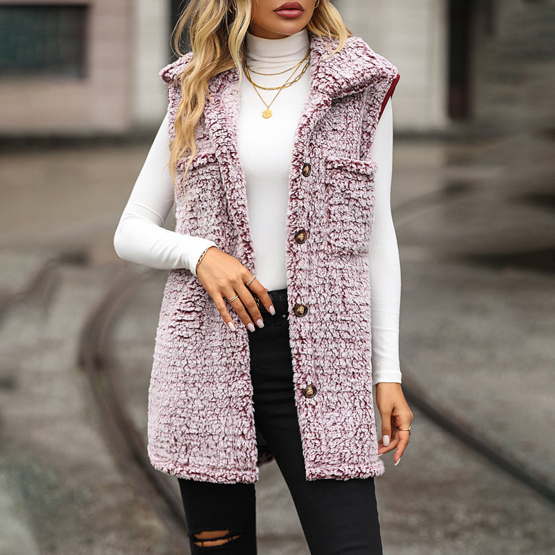 R&B | Plüschwesten Strickjacke