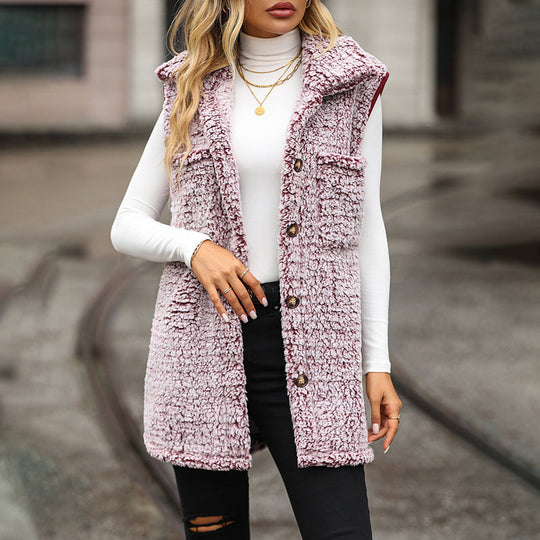 R&B | Plüschwesten Strickjacke