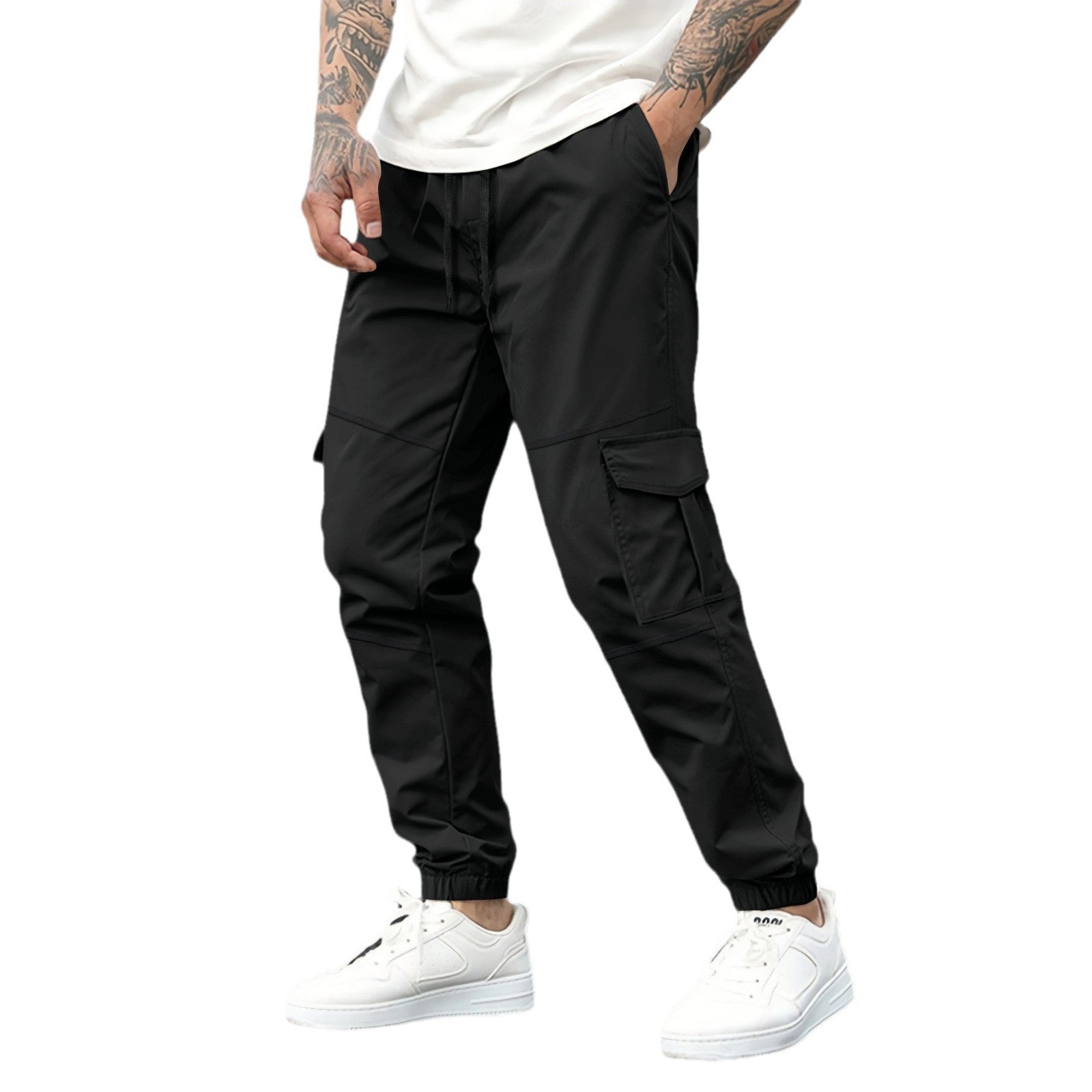 Herren Cargo-Jogginghose mit elastischem Bund und praktischen Cargotaschen R&B