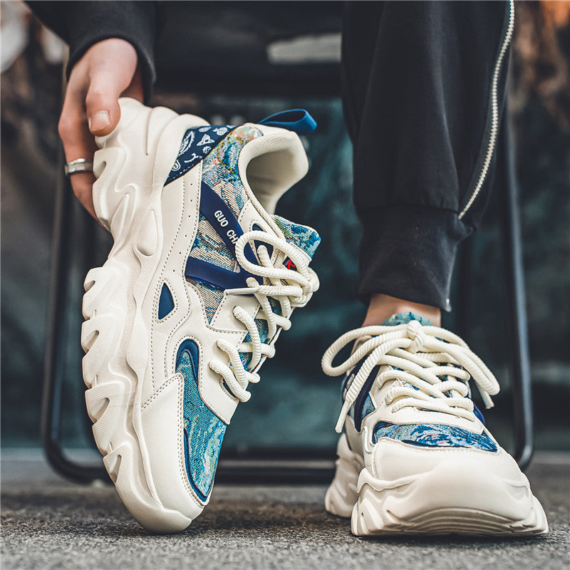 Damen Sportliche Chunky Sneakers mit atmungsaktiver Obermaterialkombination