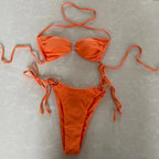 Damen Bandeau-Bikini mit goldenen Akzenten R&B
