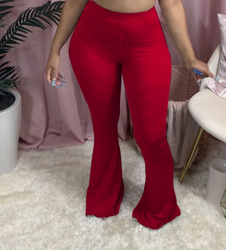 Damen Hochbundige Bootcut-Leggings aus weichem Jersey R&B