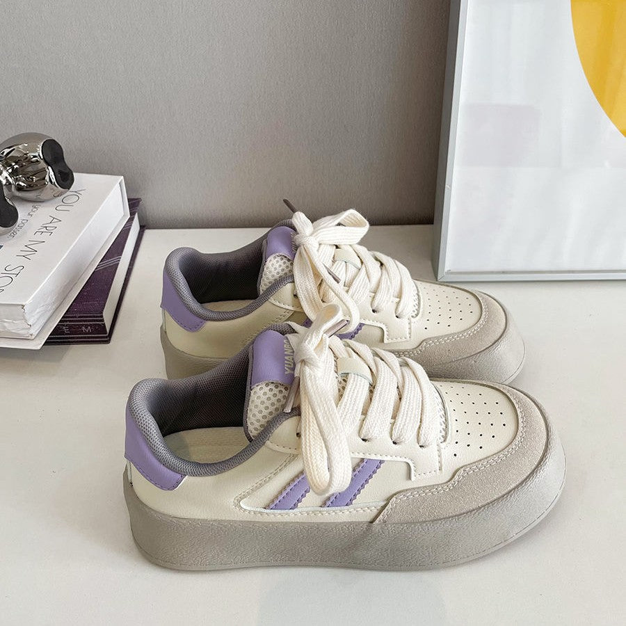 Damen Sportliche Sneakers mit dickem Profil und atmungsaktiver Obermaterialkombination