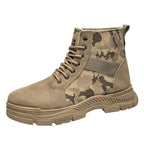 Damen modische camouflierte Ankle Boots mit rutschfester Sohle und elastischem Einsatz R&B